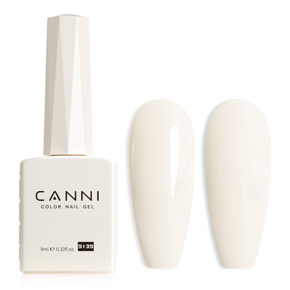 CANNI Milky White Gel Nail Polish front view