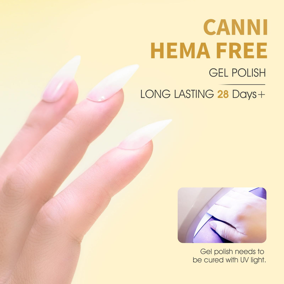 CANNI Milky White Gel Nail Polish packaging