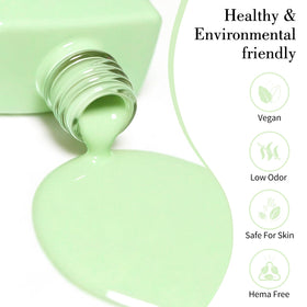 CANNI Mint Green Gel Nail Polish bottle with brush