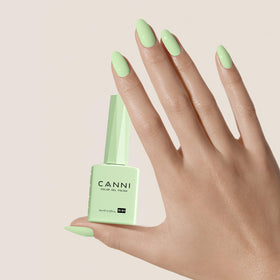 CANNI Mint Green Gel Nail Polish swatch on nail