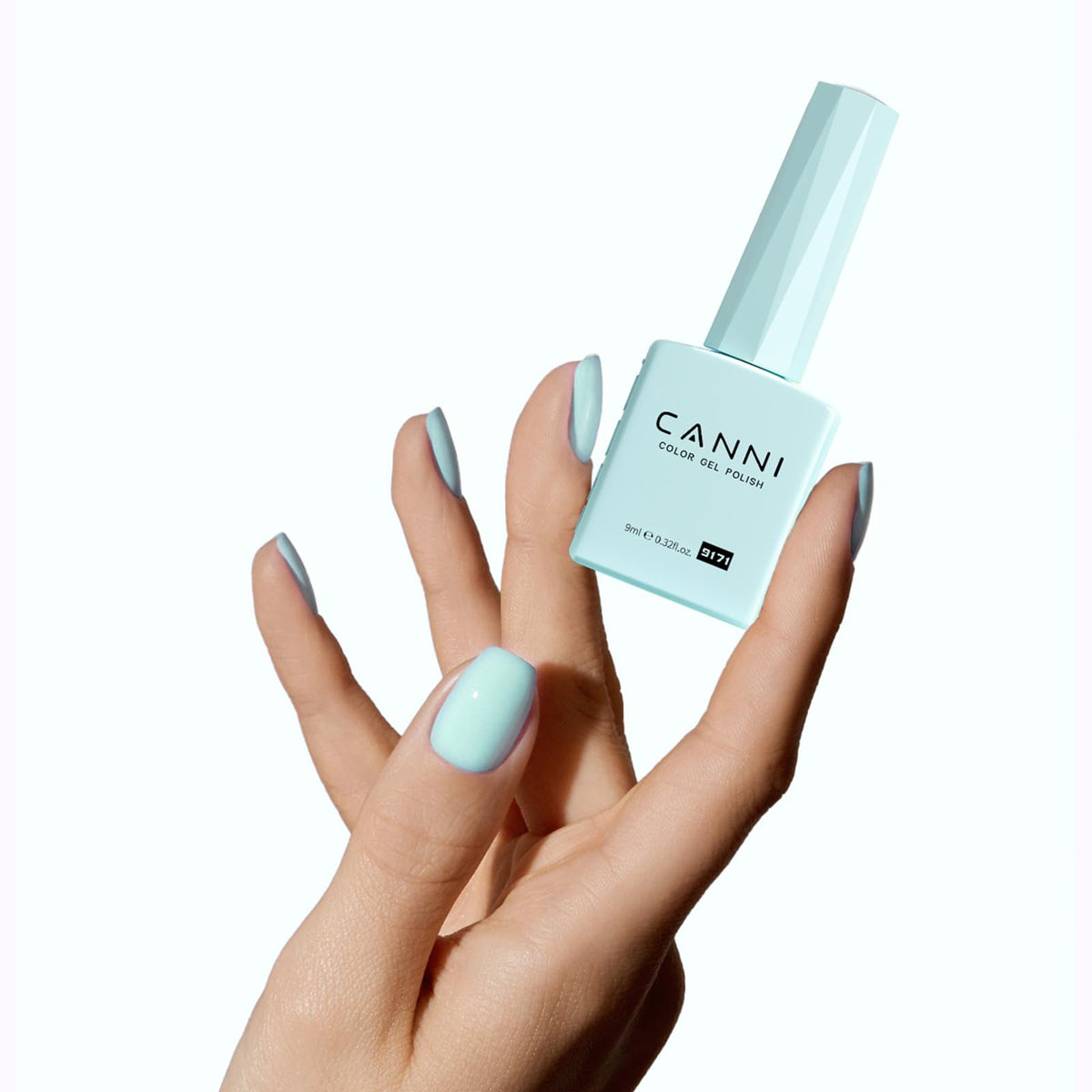 CANNI Mint Green Gel Nail Polish with UV lamp