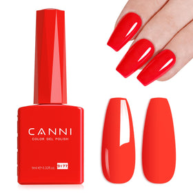 CANNI Neon Orange Gel Nail Polish 9ml front view