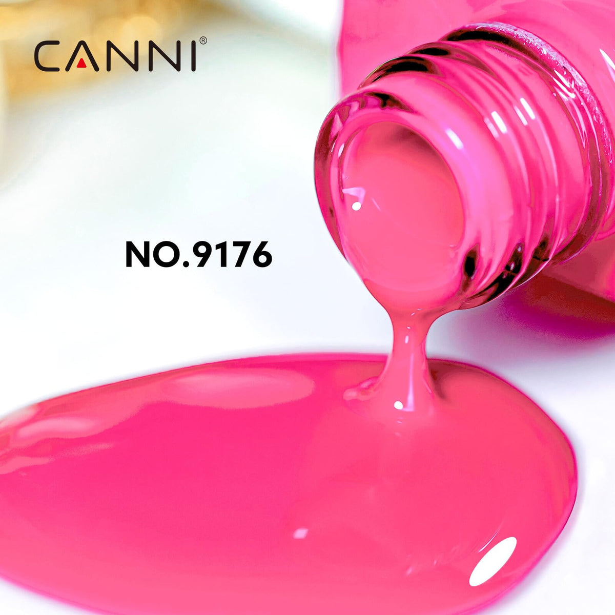 CANNI Neon Pink Gel Nail Polish application on nails