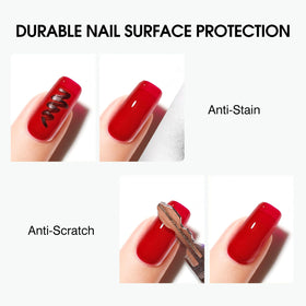 CANNI No Wipe Gel Top Coat application on nails