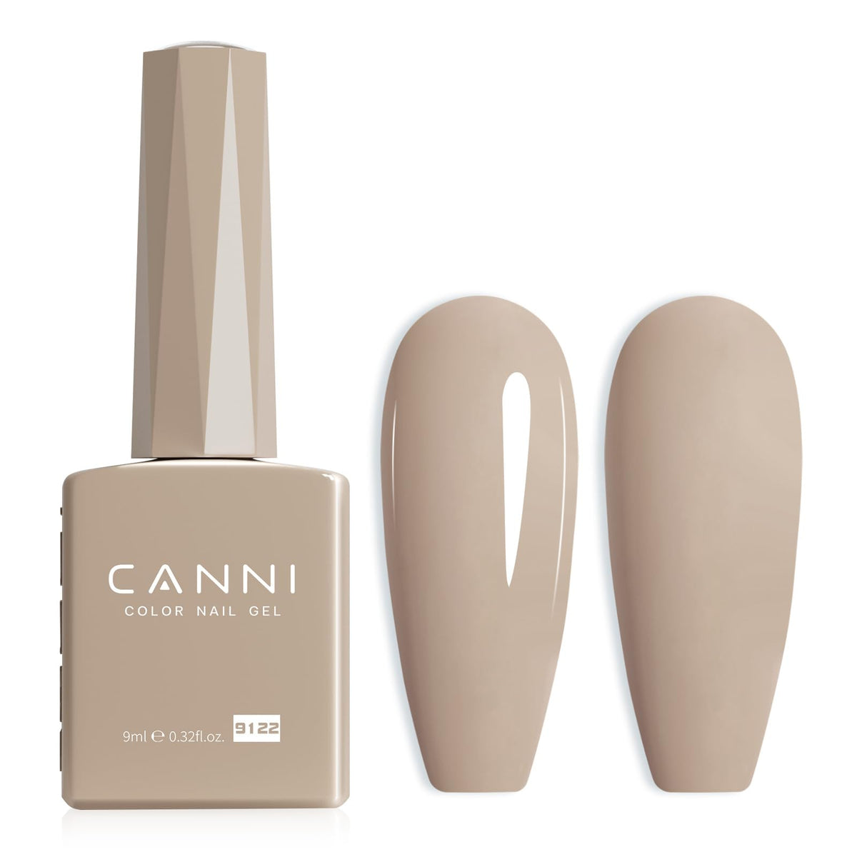 CANNI Nude Gel Nail Polish Light Brown bottle front view