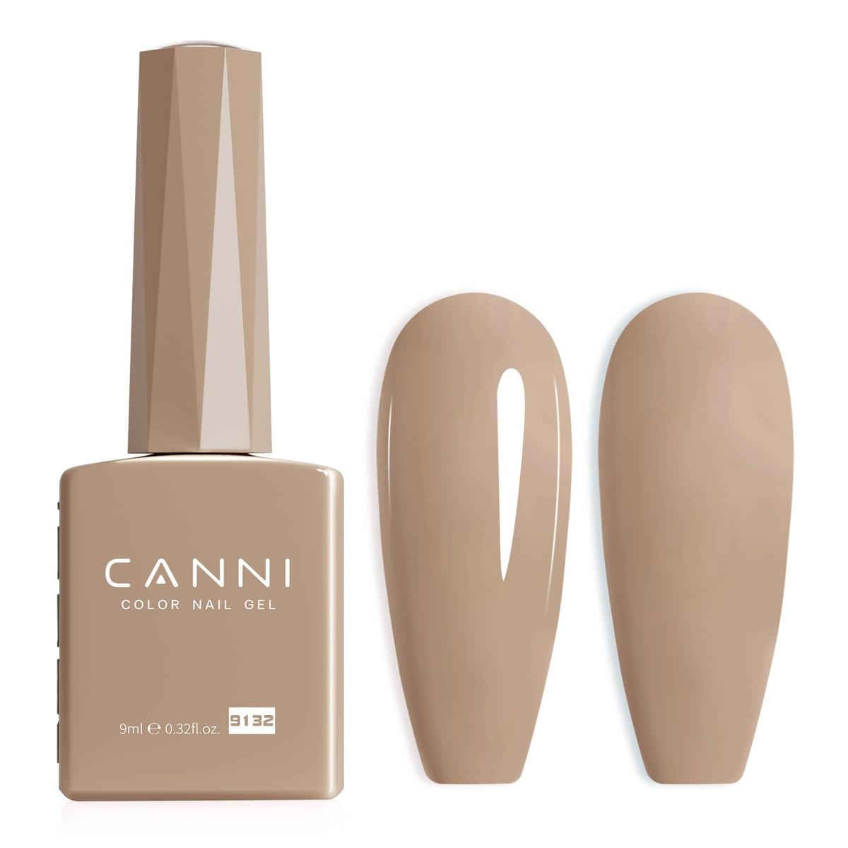 CANNI Nude Gel Nail Polish Light Brown front view