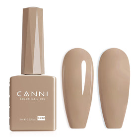 CANNI Nude Gel Nail Polish Light Brown front view