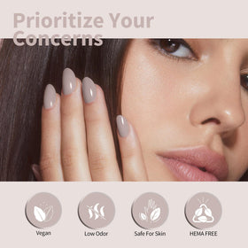 CANNI Nude Gel Nail Polish Light Brown swatch on paper