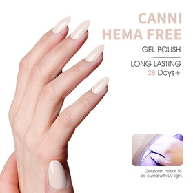 CANNI Nude Pink Gel Nail Polish with UV lamp