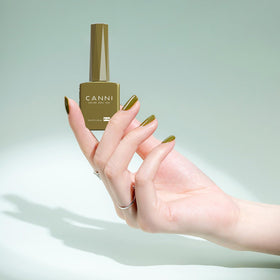 CANNI Olive Green Gel Nail Polish bottle side view