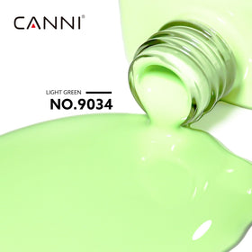 CANNI Pastel Green Gel Nail Polish bottle side view
