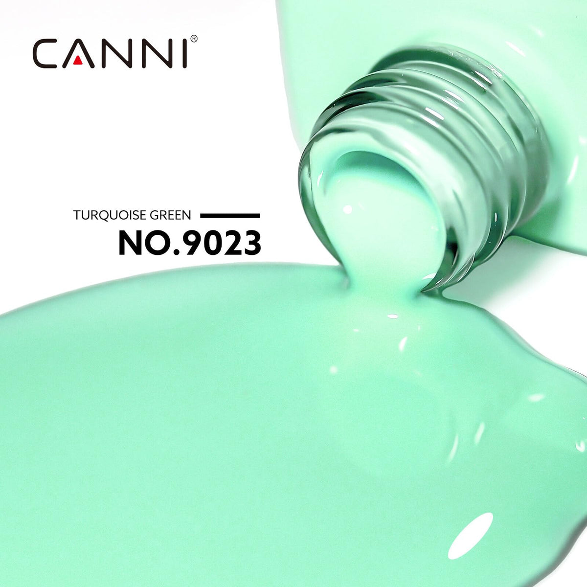 CANNI Pastel Green Gel Nail Polish bottle side view