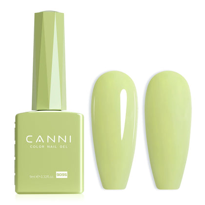 CANNI Pastel Green Gel Nail Polish front view in colour bottle
