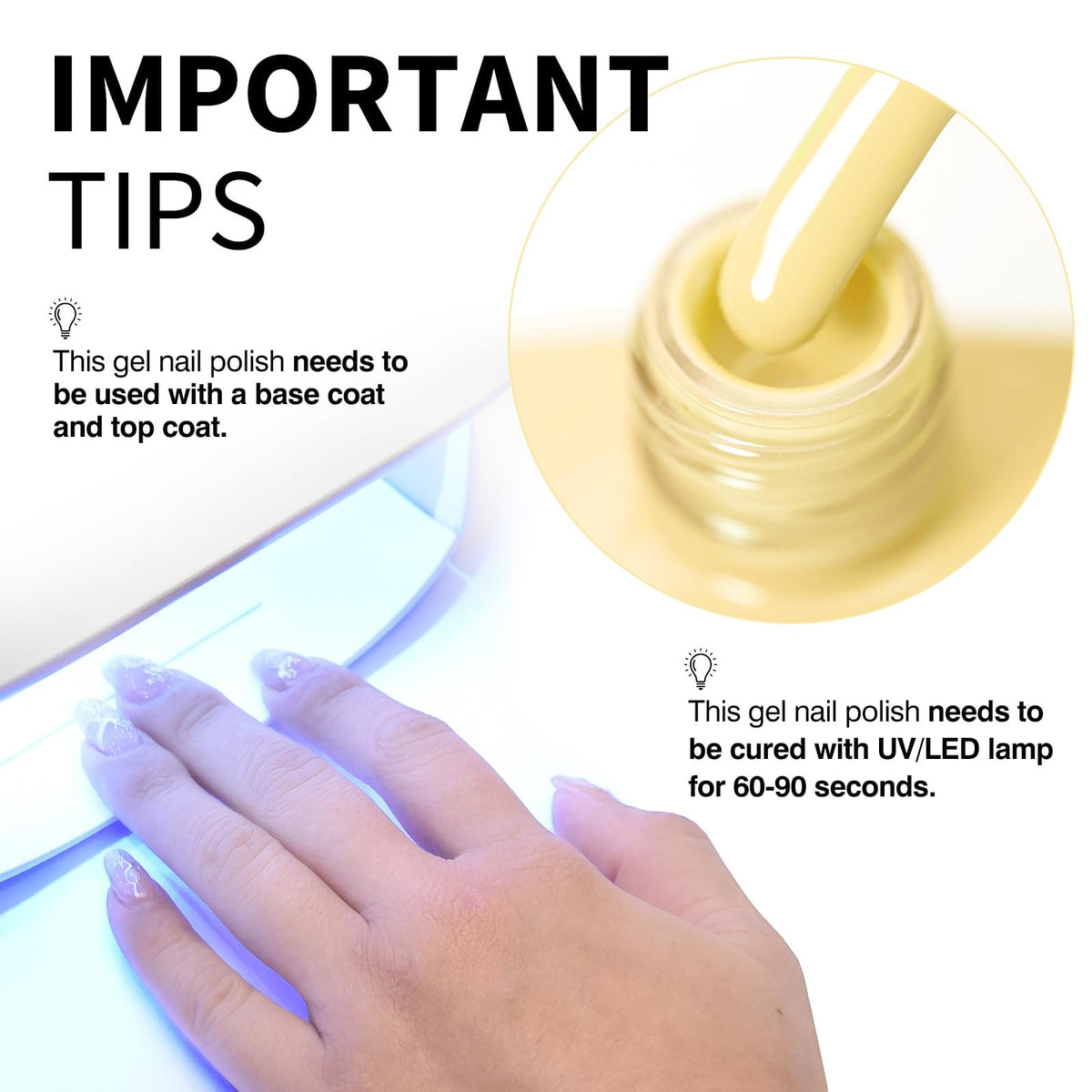 CANNI Pastel Yellow Gel Nail Polish 9ml packaging