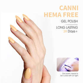CANNI Pastel Yellow Gel Nail Polish application on nails