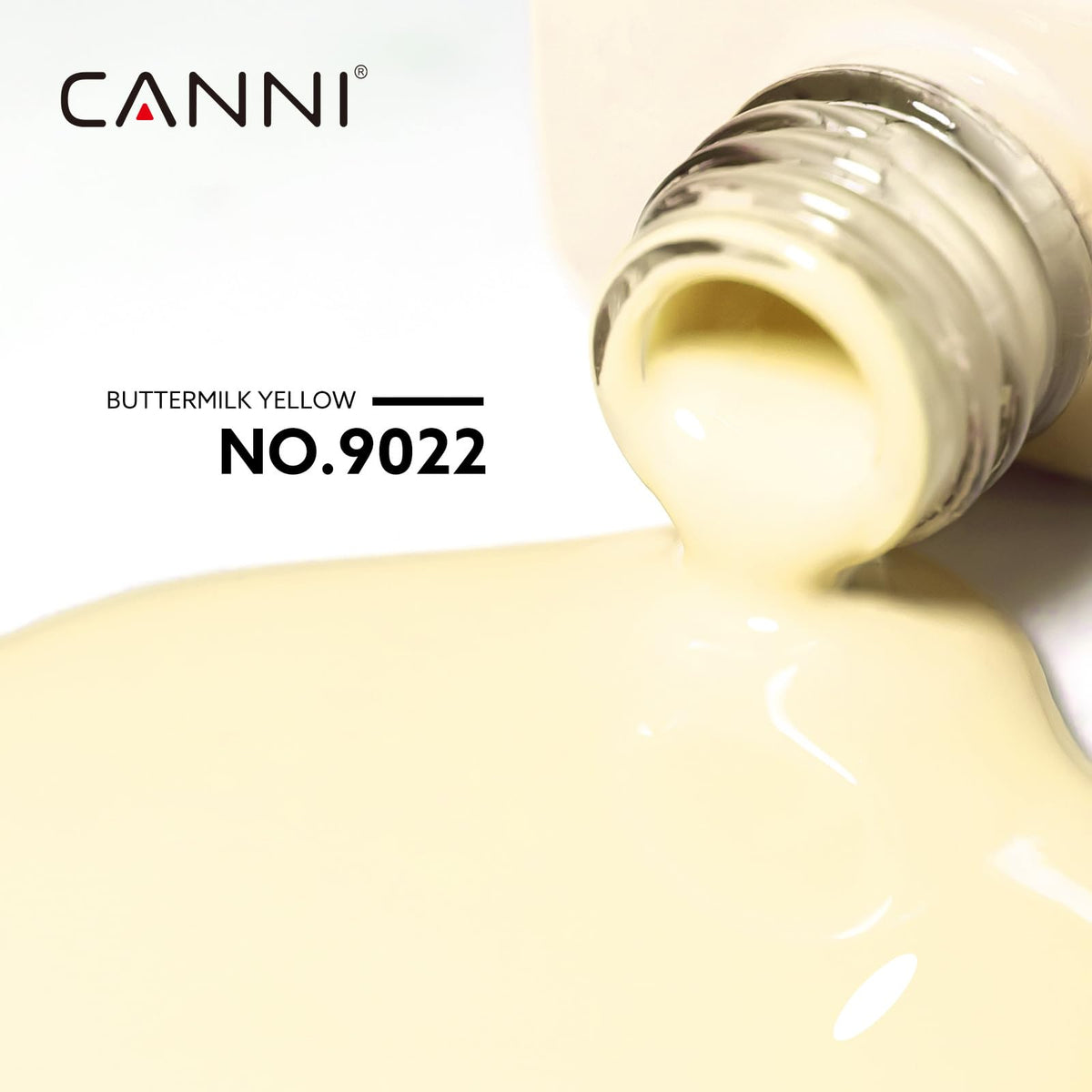 CANNI Pastel Yellow Gel Nail Polish applied on nails
