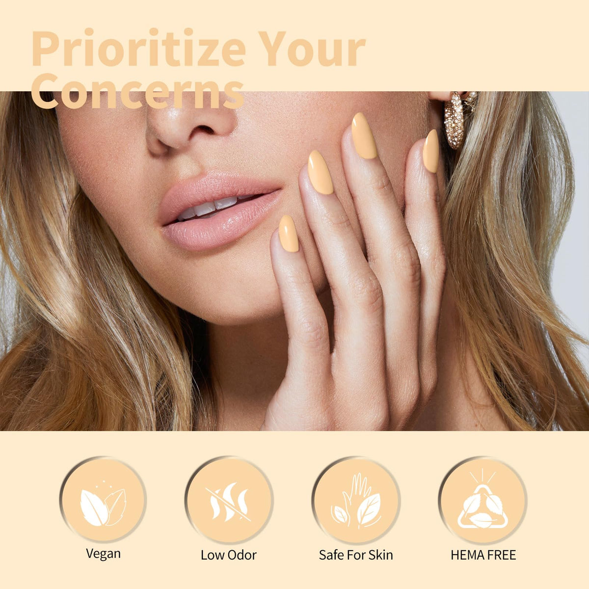 CANNI Pastel Yellow Gel Nail Polish packaging details