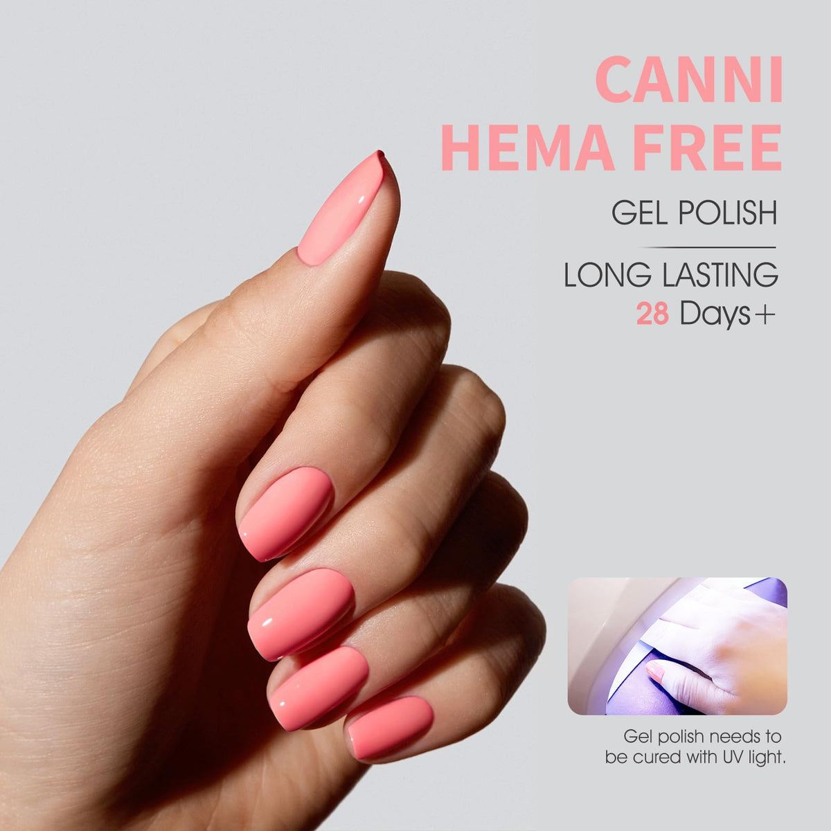 CANNI Pink Gel Nail Polish bottle close-up