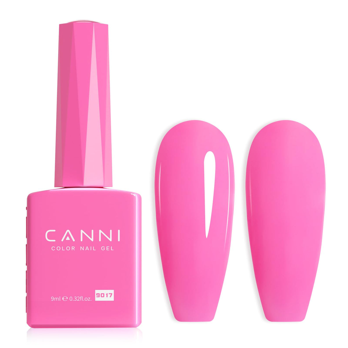 CANNI Pink Gel Nail Polish bright pink bottle front view