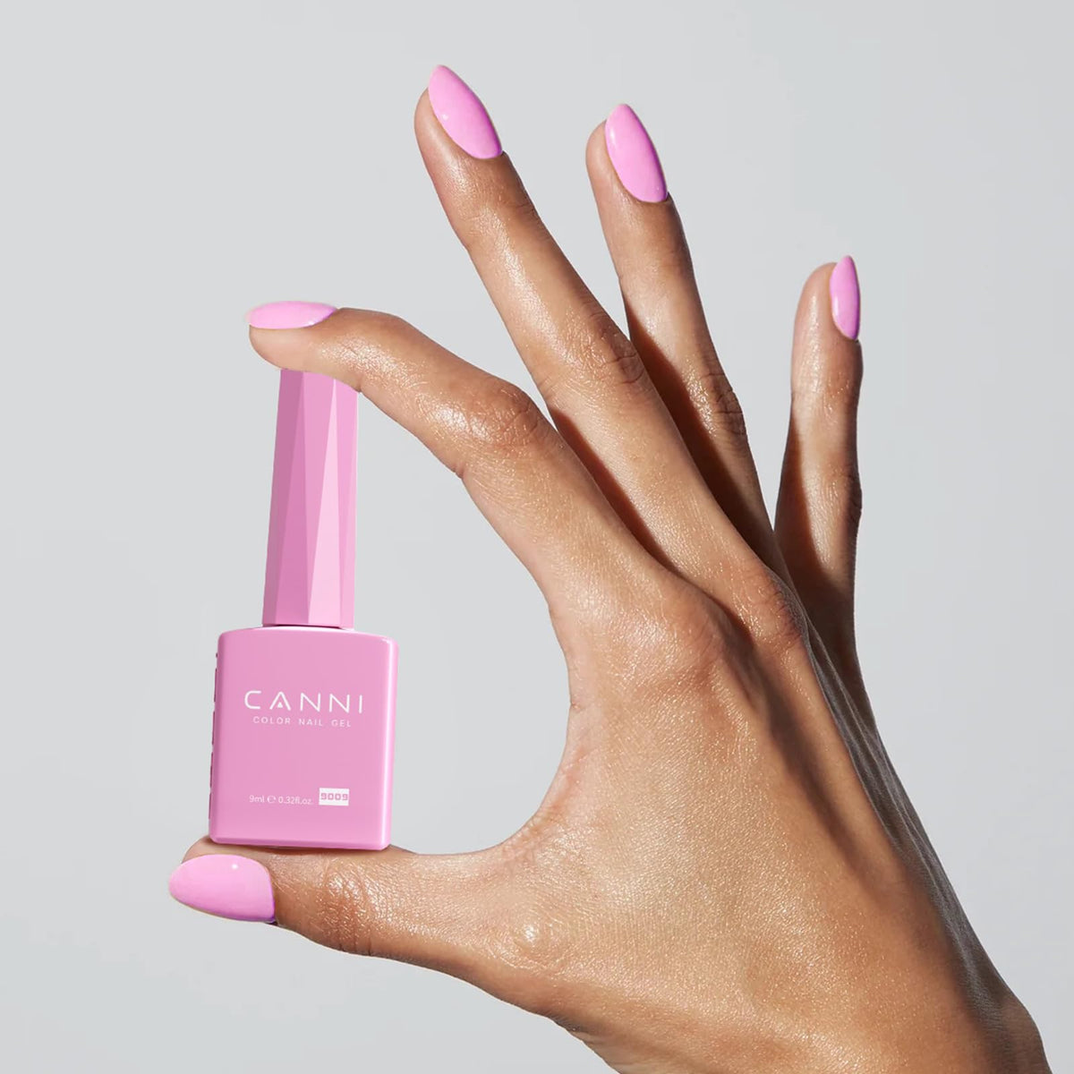 CANNI Pink Gel Nail Polish side view showing bottle design