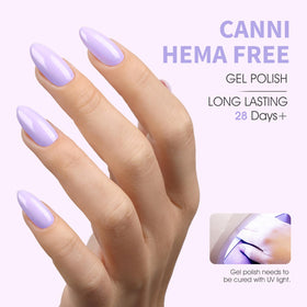 CANNI Purple Gel Nail Polish application on nails