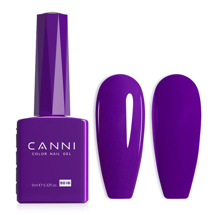 CANNI Purple Gel Nail Polish bottle front view with dark purple colour
