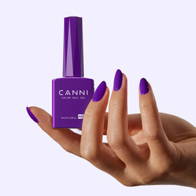 CANNI Purple Gel Nail Polish showing high gloss finish