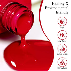 CANNI Red Gel Nail Polish bottle side view