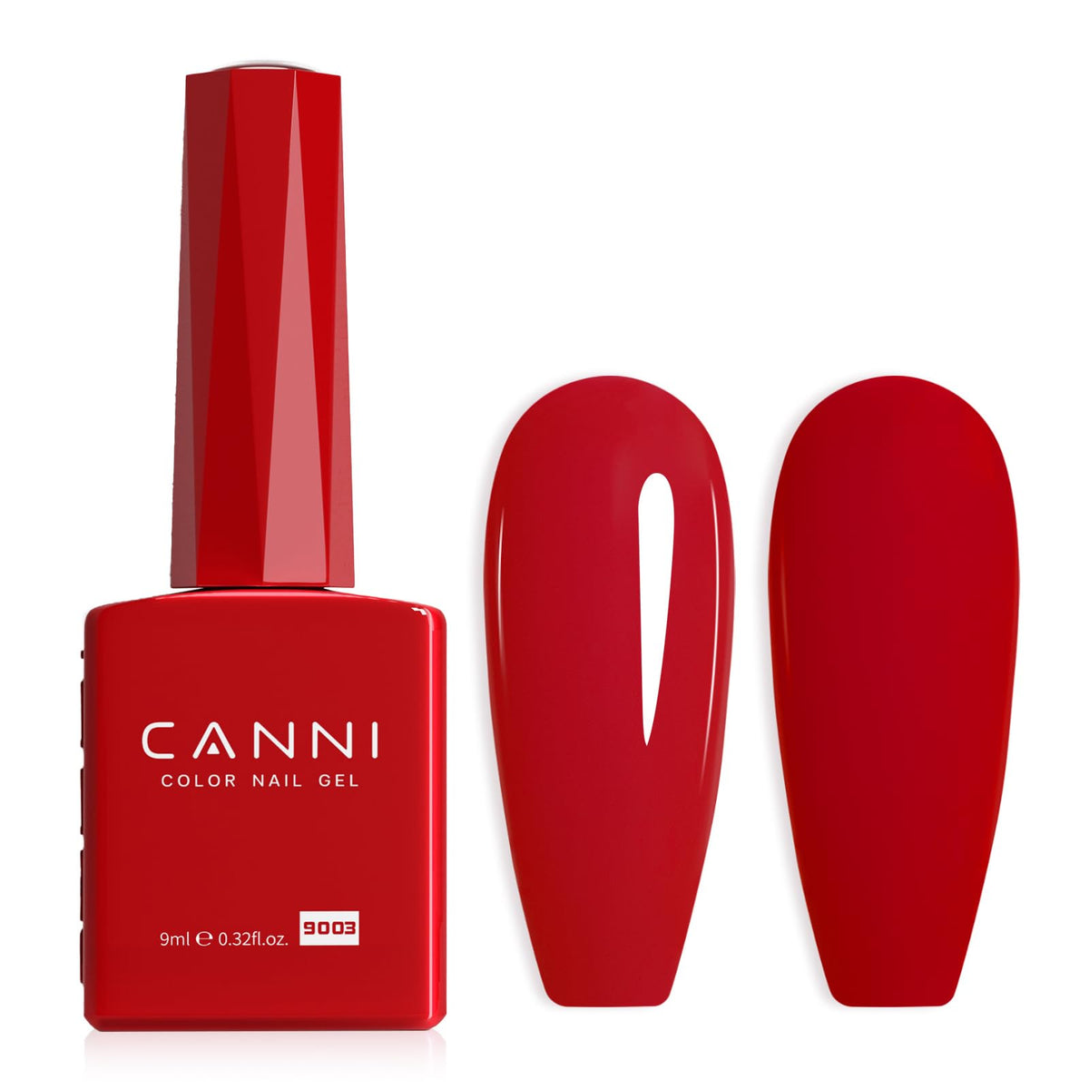 CANNI Red Gel Nail Polish bright red colour bottle front view