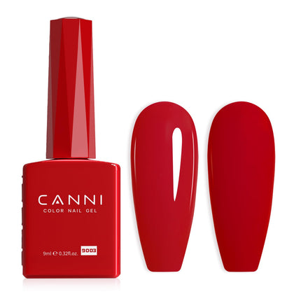CANNI Red Gel Nail Polish bright red colour bottle front view