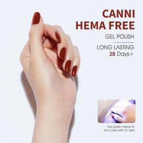 CANNI Red Gel Nail Polish close-up of brush