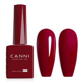 CANNI Red Gel Nail Polish dark red bottle front view