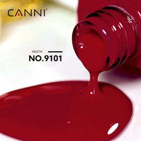 CANNI Red Gel Nail Polish dark red gel texture close-up
