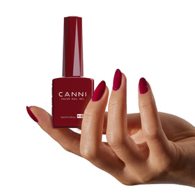 CANNI Red Gel Nail Polish dark red manicure display