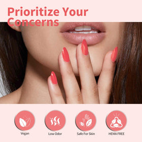 CANNI Red Gel Nail Polish in different angles