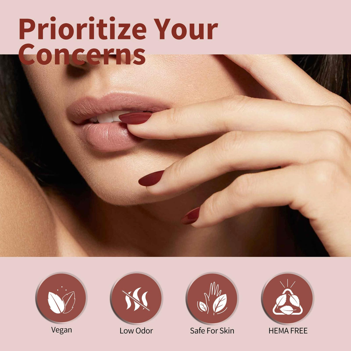 CANNI Red Gel Nail Polish in use during manicure