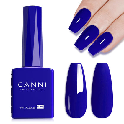 CANNI Royal Blue Gel Nail Polish 9ml front view