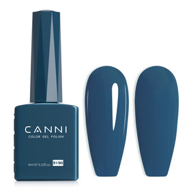 CANNI Royal Deep Blue Gel Nail Polish front view with navy blue colour