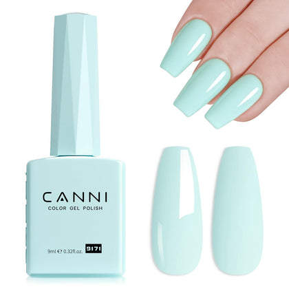 CANNI Soft Iceberg Blue Gel Nail Polish 9ml front view