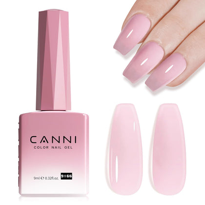 CANNI Soft Pink Jelly Gel Nail Polish 9ml front view