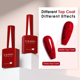 CANNI Wine Red Glitter Gel Nail Polish 9ml on a nail art display