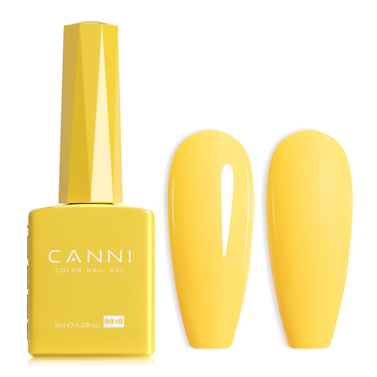 CANNI Yellow Gel Nail Polish front view in pastel yellow