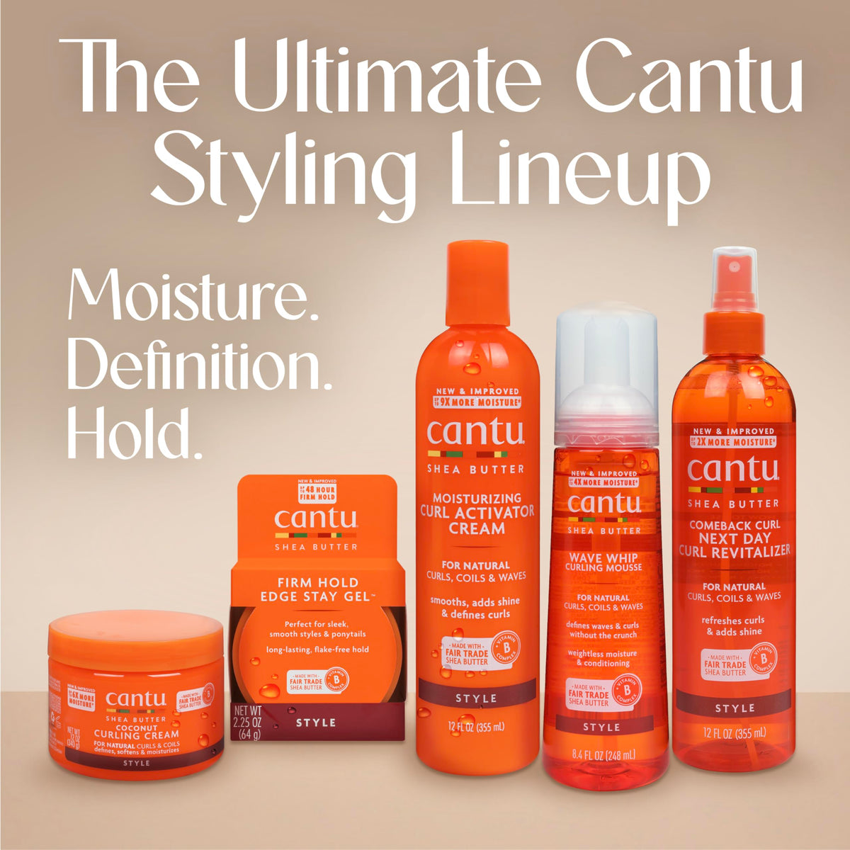 Cantu Coconut Curling Cream 12 oz pack of 2 on display