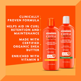 Cantu Conditioner bottle side view with shea butter