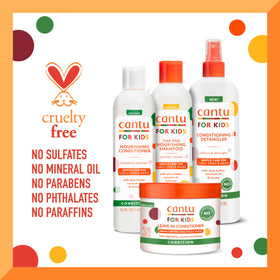 Cantu Kids Haircare Set displayed on a bathroom shelf