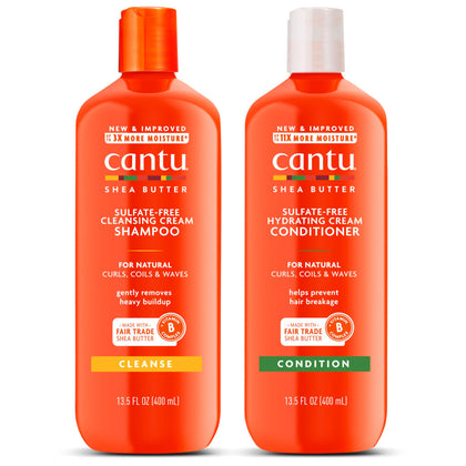 Cantu Shampoo & Conditioner Pack of 6 front view with shea butter