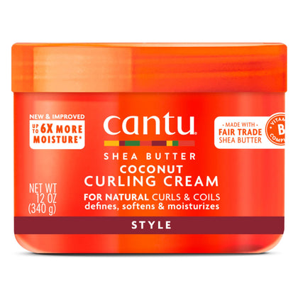 Cantu Shea Butter Coconut Curling Cream front view 372g