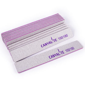 CANVALITE 12pcs nail files 100/180 grit front view