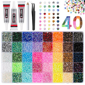 CANVALITE 40000Pcs jelly rhinestones in assorted colours