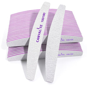 CANVALITE 50 PCS Nail Files front view with double sided emery boards